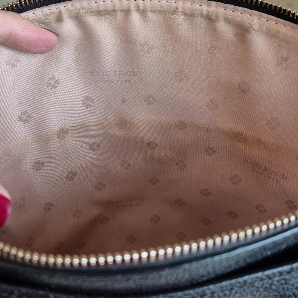 kate spade ♠️ Black Floral Women's Purse, Pre-loved.